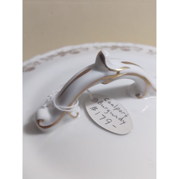 Vintage Coalport England Vegetable/Soup Tureen  "Burgundy" Pattern 10 1/2" - Picture 5 of 15